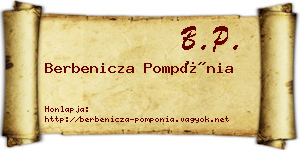 Berbenicza Pompónia névjegykártya